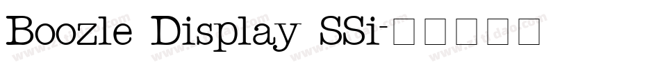 Boozle Display SSi字体转换